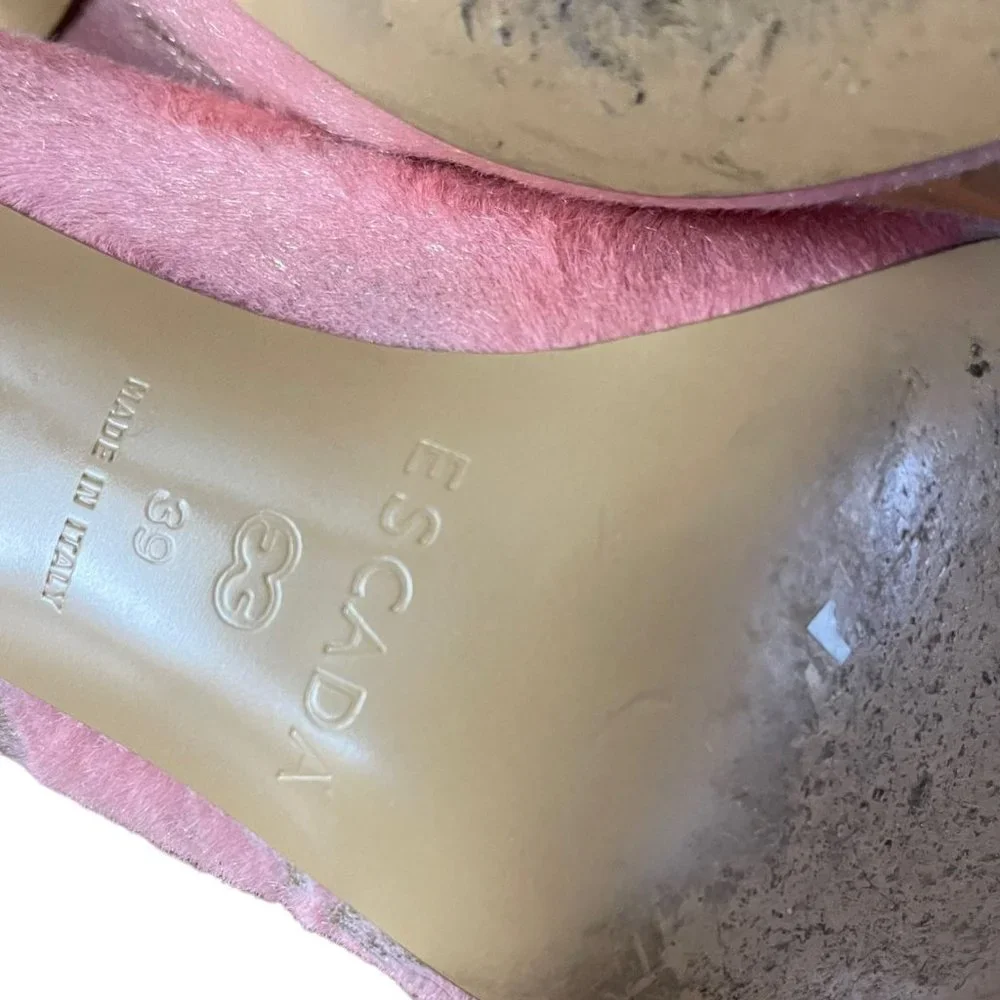 Escada Pink and Gold Barbie Heels - Picture 9 of 15